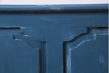 アンティーク家具　イギリスアンティーク　シャビーなペイントがおしゃれな木製ベンチ(2人掛け)