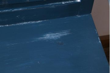 アンティーク家具　イギリスアンティーク　シャビーなペイントがおしゃれな木製ベンチ(2人掛け)