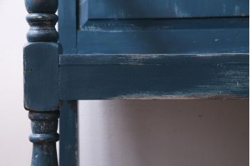 アンティーク家具　イギリスアンティーク　シャビーなペイントがおしゃれな木製ベンチ(2人掛け)