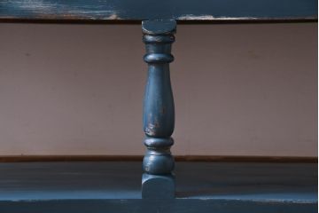 アンティーク家具　イギリスアンティーク　シャビーなペイントがおしゃれな木製ベンチ(2人掛け)