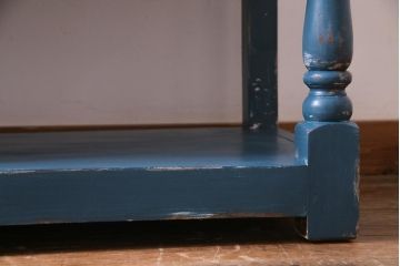 アンティーク家具　イギリスアンティーク　シャビーなペイントがおしゃれな木製ベンチ(2人掛け)