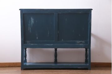 アンティーク家具　イギリスアンティーク　シャビーなペイントがおしゃれな木製ベンチ(2人掛け)