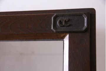 アンティーク家具　ヨーロッパ　オーク材　重厚な色味と佇まいが魅力の重ねキャビネット(飾り棚、ガラスケース)