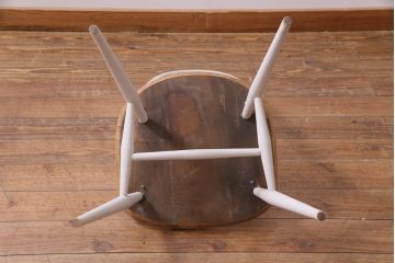 ヴィンテージ家具　ビンテージ　ERCOL(アーコール)　ツートンカラーがおしゃれなナチュラルペイントのクエーカーチェア(椅子)(3)