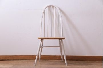 ヴィンテージ家具　ビンテージ　ERCOL(アーコール)　バイカラーがおしゃれなペイントクエーカーチェア(椅子)(2)