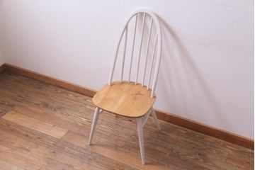 ヴィンテージ家具　ビンテージ　ERCOL(アーコール)　バイカラーがおしゃれなペイントクエーカーチェア(椅子)(2)