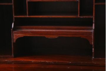 アンティーク家具　イギリスアンティーク　マホガニー材　象嵌入り　コンパクトで上品なライティングビューロー(デスク、机、在宅ワーク、在宅用)