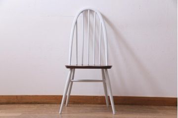 ヴィンテージ家具　ビンテージ　ERCOL(アーコール)　コントラストが目を引くペイントクエーカーチェア(椅子)(3)