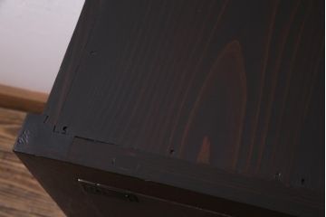 アンティーク家具　和製アンティーク　明治期　ヒノキ材　バランスのとれたデザインが品のある帳場箪笥(収納棚、戸棚、時代箪笥)