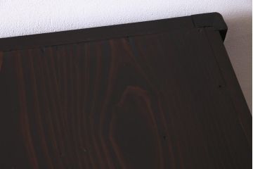 アンティーク家具　和製アンティーク　明治期　ヒノキ材　バランスのとれたデザインが品のある帳場箪笥(収納棚、戸棚、時代箪笥)