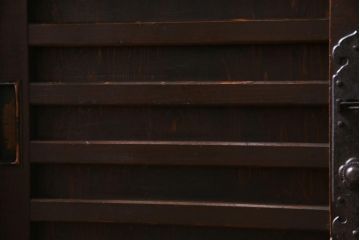 アンティーク家具　和製アンティーク　明治期　ヒノキ材　バランスのとれたデザインが品のある帳場箪笥(収納棚、戸棚、時代箪笥)