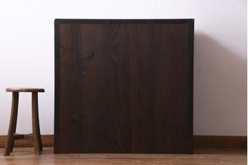 アンティーク家具　和製アンティーク　明治期　ヒノキ材　バランスのとれたデザインが品のある帳場箪笥(収納棚、戸棚、時代箪笥)