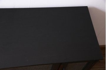リメイク家具　前板ケヤキ材　結霜ガラス　渋い大人の雰囲気漂う時代箪笥サイドボード(収納棚、テレビボード)