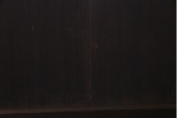 和製アンティーク　板ガラス裏障子留め　格子縞がレトロモダンな組子帯戸2枚セット(板戸)