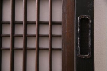 和製アンティーク　ケヤキ材　和モダンなお部屋におすすめな組子の障子帯戸1枚(障子戸、建具)