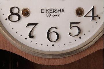 アンティーク雑貨　昭和レトロ　EIKEISHA(栄計舎)　SUPER DELUXE　振り子時計(柱時計、壁掛け時計)