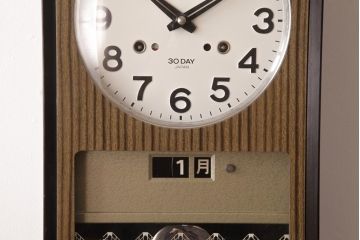 アンティーク雑貨　昭和期　SEIKO(セイコー)　30DAY　ゼンマイ式　メンズライクにも合う振り子時計(柱時計、掛け時計)