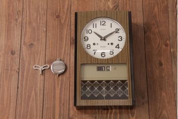 アンティーク雑貨　昭和期　SEIKO(セイコー)　30DAY　ゼンマイ式　メンズライクにも合う振り子時計(柱時計、掛け時計)