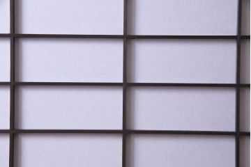 和製アンティーク　当店オリジナルガラス入り　裏障子付き　上品な雰囲気醸し出す格子戸2枚セット(建具、ガラス帯戸、引き戸)