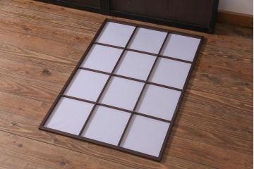 和製アンティーク　大正昭和初期　倹飩式　しっとりとした和の雰囲気が魅力的な障子戸4枚セット(建具、引き戸、格子戸)