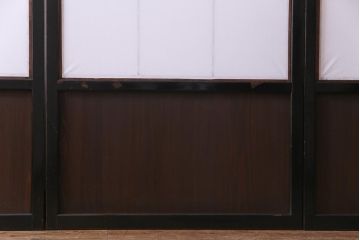 和製アンティーク　大正昭和初期　倹飩式　しっとりとした和の雰囲気が魅力的な障子戸4枚セット(建具、引き戸、格子戸)