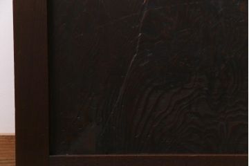 和製アンティーク　ケヤキ・杉材　堅牢な雰囲気が漂う障子帯戸2枚セット(板戸、引き戸、建具)(R-035992)