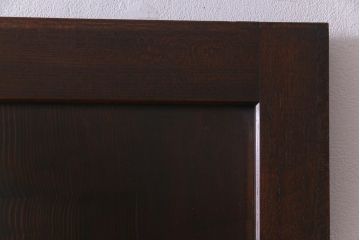 和製アンティーク　ケヤキ・杉材　堅牢な雰囲気が漂う障子帯戸2枚セット(板戸)(1)