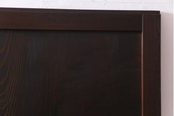 和製アンティーク　ケヤキ・杉材　堅牢な雰囲気が漂う障子帯戸2枚セット(板戸)(1)