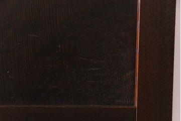 和製アンティーク　ケヤキ・杉材　堅牢な雰囲気が漂う障子帯戸2枚セット(板戸)(1)