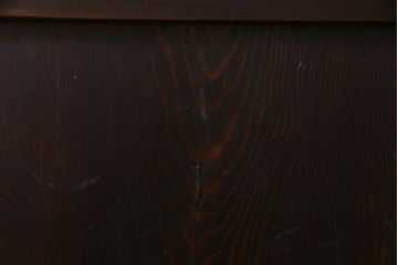 和製アンティーク　ケヤキ・杉材　堅牢な雰囲気が漂う障子帯戸2枚セット(板戸)(1)