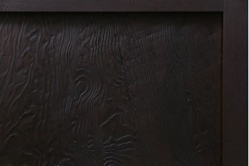 和製アンティーク　ケヤキ・杉材　堅牢な雰囲気が漂う障子帯戸2枚セット(板戸、引き戸、建具)(R-035999)