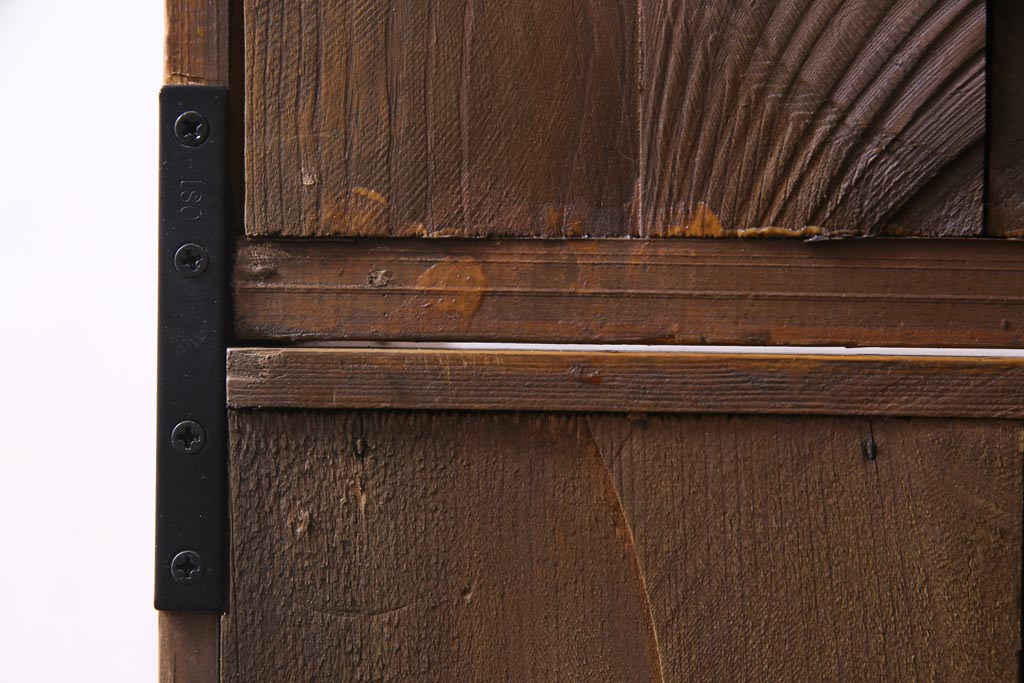 アンティーク家具　パイン材　カントリースタイルにぴったりのアンティークキッチンキャビネット(カップボード、重ね食器棚、収納棚)