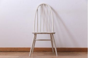 ペイント家具　ERCOL(アーコール)　シャビーテイストなクエーカーチェア(ダイニングチェア、椅子)