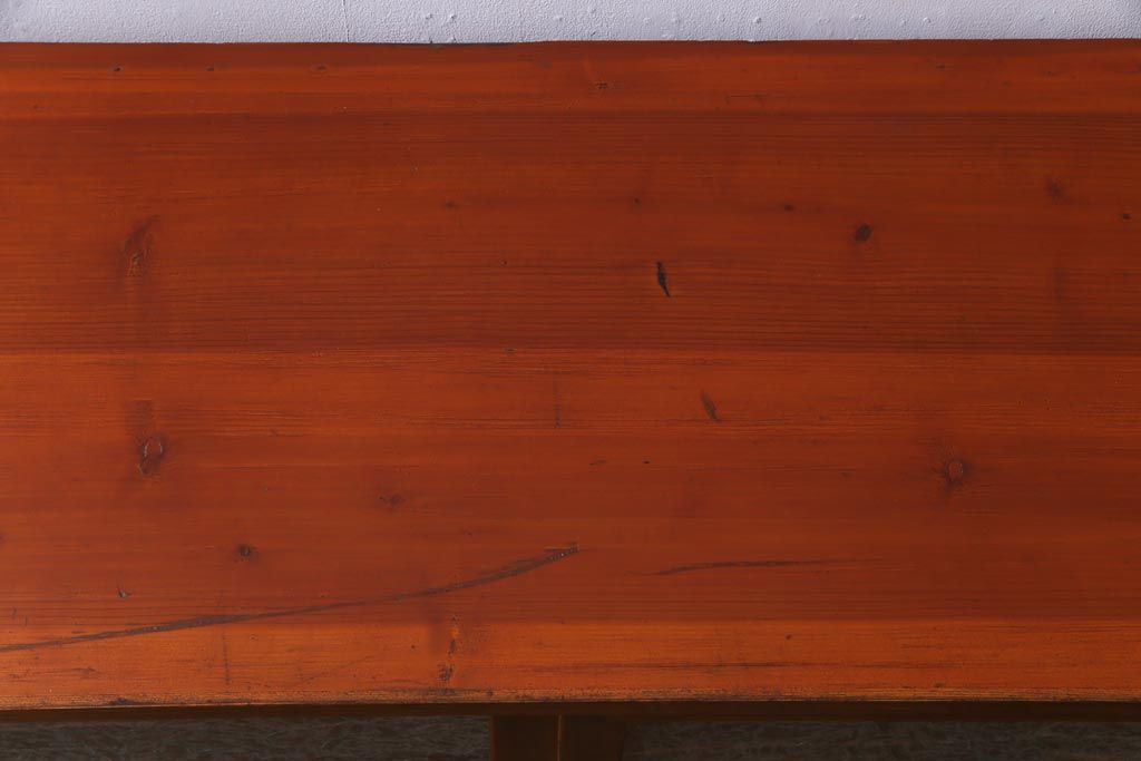 アンティーク家具　和製アンティーク　鉄脚　前面ケヤキ材　二本松箪笥をリメイクしたテレビ台(ローボード)