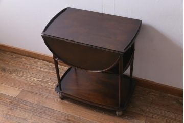 ヴィンテージ家具　イギリスビンテージ　ERCOL(アーコール)　上品で洗練されたデザインのバタフライトロリー(キッチンワゴン、キャスターワゴン)