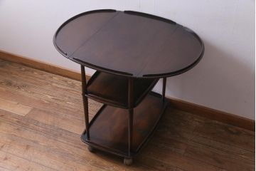 ヴィンテージ家具　イギリスビンテージ　ERCOL(アーコール)　上品で洗練されたデザインのバタフライトロリー(キッチンワゴン、キャスターワゴン)