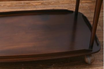 ヴィンテージ家具　イギリスビンテージ　ERCOL(アーコール)　上品で洗練されたデザインのバタフライトロリー(キッチンワゴン、キャスターワゴン)