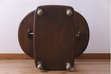 ヴィンテージ家具　イギリスビンテージ　ERCOL(アーコール)　上品で洗練されたデザインのバタフライトロリー(キッチンワゴン、キャスターワゴン)