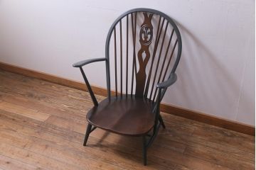 ペイント家具　ERCOL(アーコール)　シスルバック　クッション付き　ラウンジチェア(イージーチェア、椅子、アームチェア)