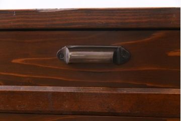 アンティーク家具　和製アンティーク　大正昭和初期　ヒノキ材　優しげな木肌が魅力的なサイドボード(カウンターテーブル、引き出し)