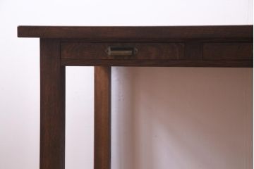 ラフジュ工房オリジナル　ホワイトオーク材　両面引き出し付き　すっきりとした佇まいが魅力的な作業台・幅1800(ダイニングテーブル)