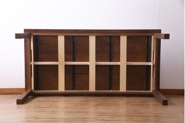 ラフジュ工房オリジナル　ホワイトオーク材　両面引き出し付き　すっきりとした佇まいが魅力的な作業台・幅1800(ダイニングテーブル)