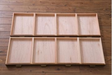 ラフジュ工房オリジナル　ホワイトオーク材　両面引き出し付き　使い勝手の良い作業台・幅1600(ダイニングテーブル)