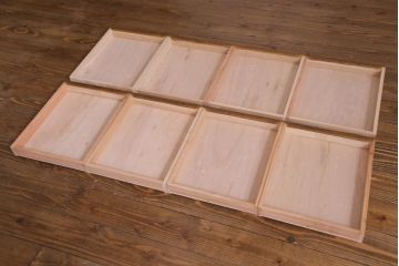 ラフジュ工房オリジナル　ホワイトオーク材　両面引き出し付き　使い勝手の良い作業台・幅1600(ダイニングテーブル)