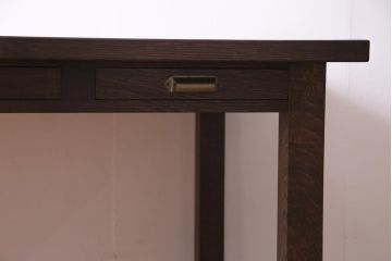 ラフジュ工房オリジナル　ホワイトオーク材　両面引き出し付き　使い勝手の良い作業台・幅1600(ダイニングテーブル)