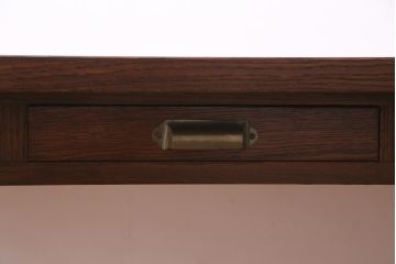 ラフジュ工房オリジナル　ホワイトオーク材　両面引き出し付き　使い勝手の良い作業台・幅1600(ダイニングテーブル)(1)
