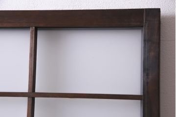 和製アンティーク　すりガラスと結霜ガラスが上品なガラス戸2枚セット(引き戸、建具)(R-036020)