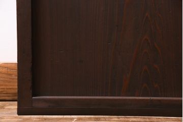 和製アンティーク　すりガラスと結霜ガラスが上品なガラス戸2枚セット(引き戸、建具)(R-036020)