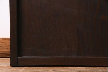 和製アンティーク　すりガラスと結霜ガラスが上品なガラス戸2枚セット(引き戸、建具)(R-036020)