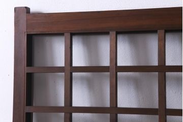 和製アンティーク　シンプルな格子が素敵なガラス戸1枚(引き戸、建具)